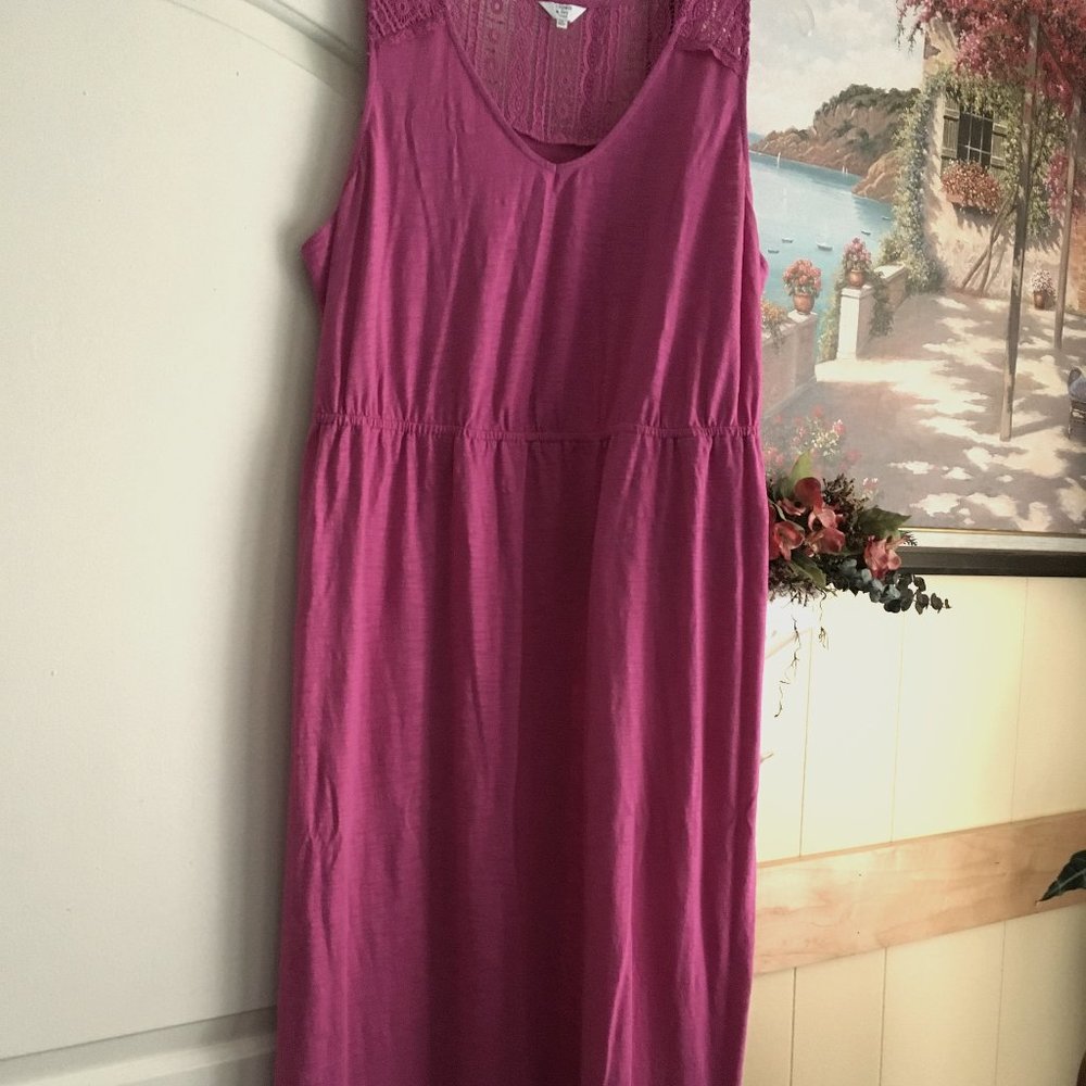 Cotton embellished lace sleeveless maxi dress 2XL